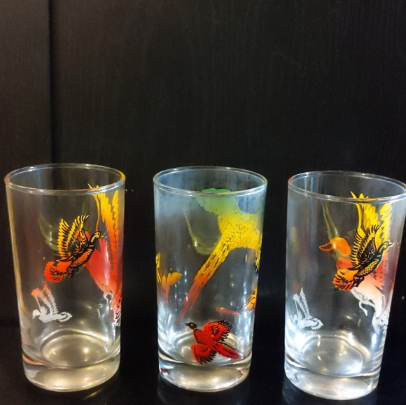 Vintage 1960s cups gamebirds Pheasant (1) and Duck (2) - Picture 1 of 4